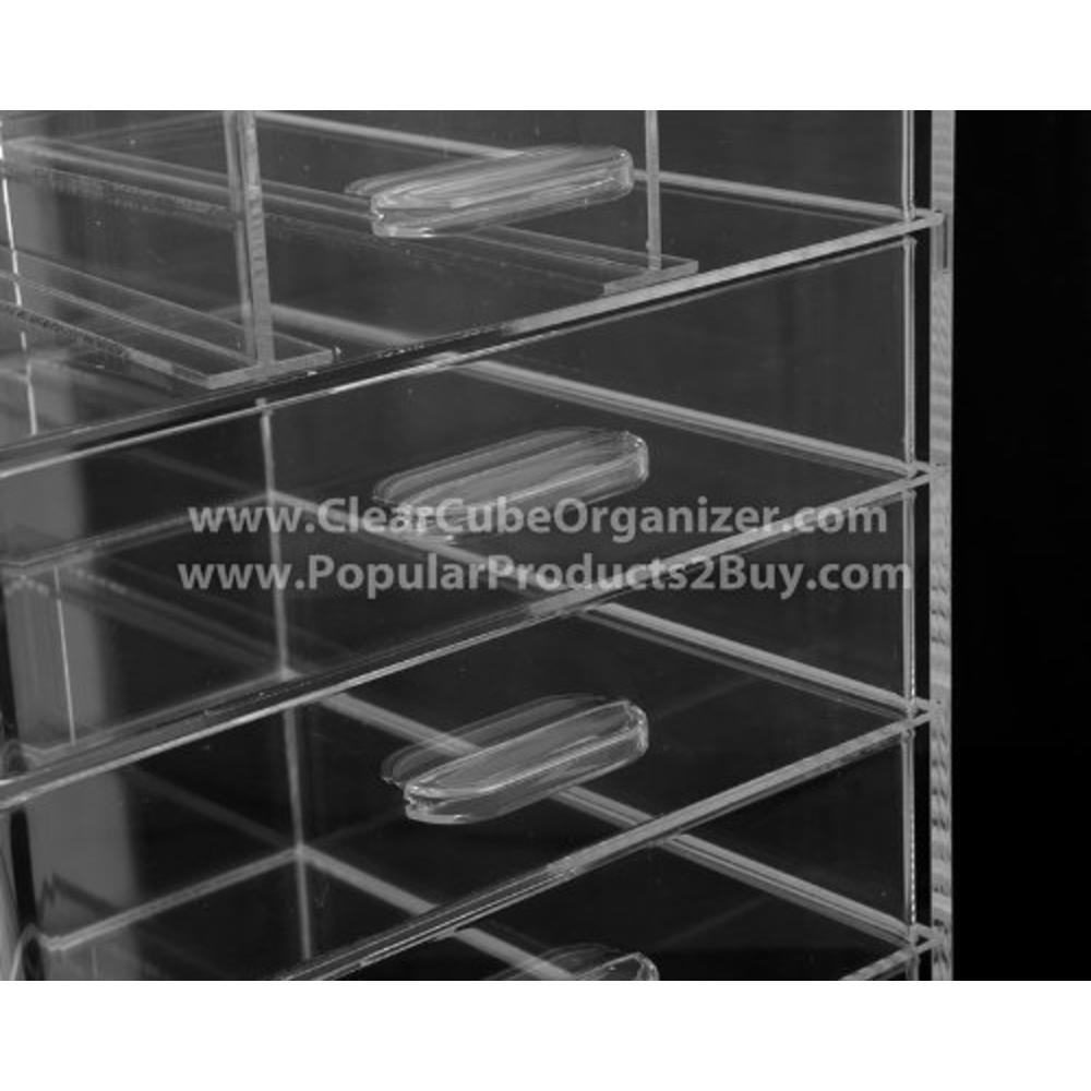 Displays2buy 4 Pull Out drawers Clear Cube Acrylic Organizer