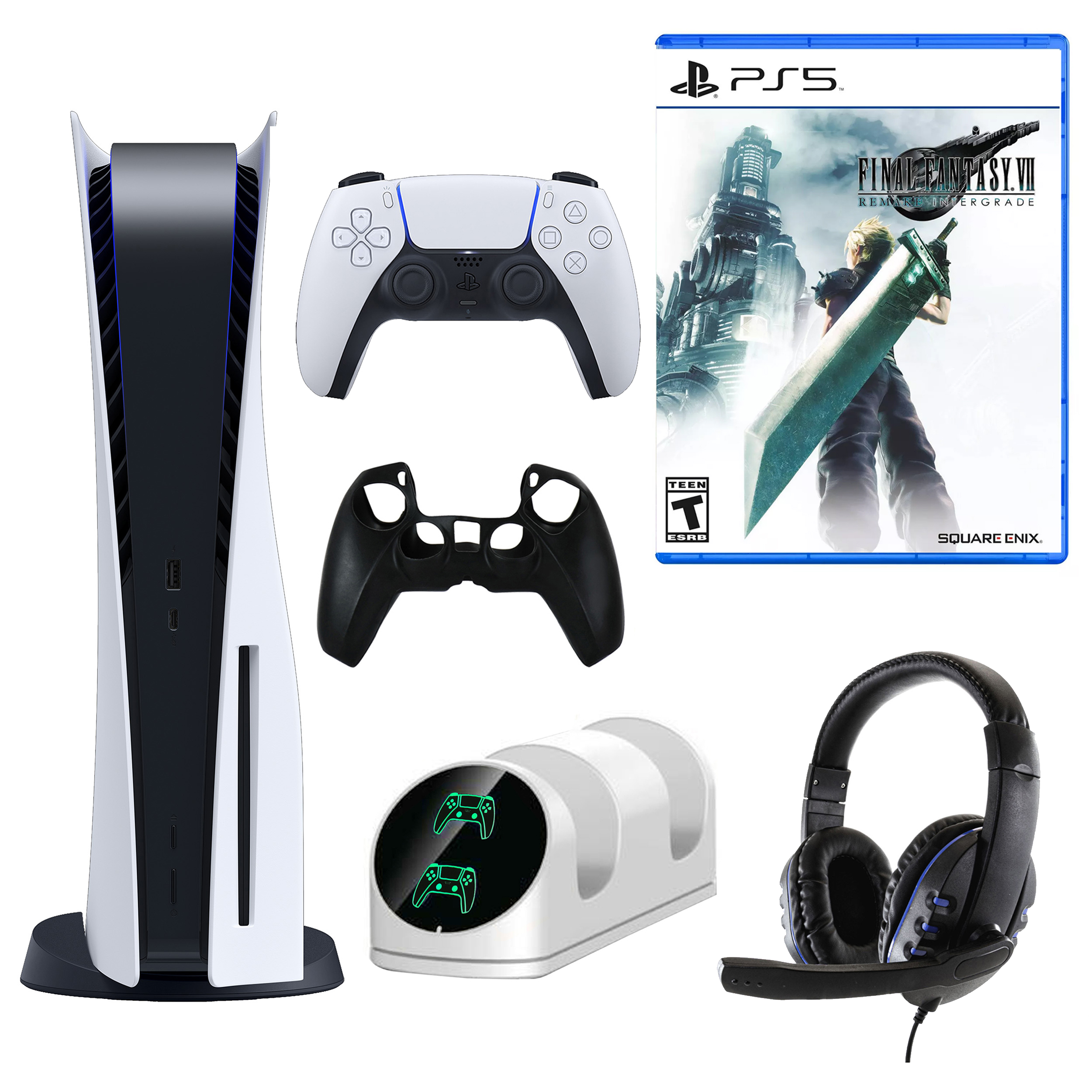 Sony PlayStation 5 Console with Final Fantasy VII Game and Accessories