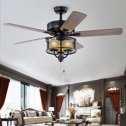 Treehouse NY 52" Pisces 5 - Blade Chandelier Ceiling Fan with Pull Chain and Light Kit Included