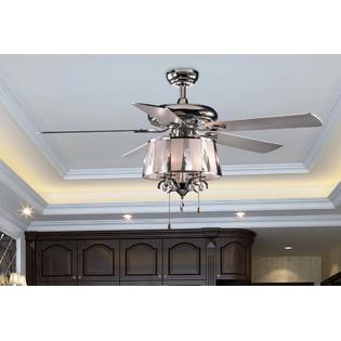 Treehouse Ny Cl6002ch 52 Aries 5 Blade Chandelier Ceiling Fan With Pull Chain And Light Kit Included