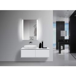 YuKon Flooring VIOLET - 24"x32" Rectangle LED Wall Mounted Vanity Bathroom Make Up LED Mirror