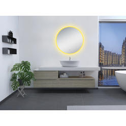 YuKon Flooring LILAC - 32"x32" Round LED Wall Mounted Backlit Vanity Bathroom LED Mirror