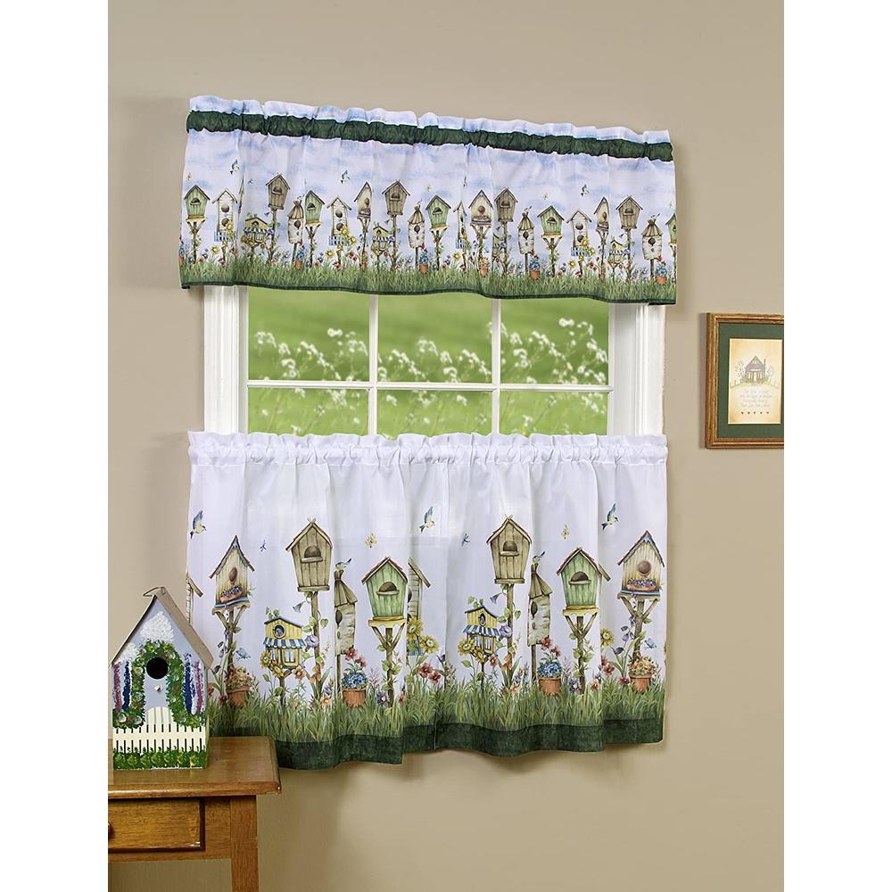Achim Home Furnishings, Multi Sweet Home Tier and Valance Set, 58 24-Inch, 58" x 24"