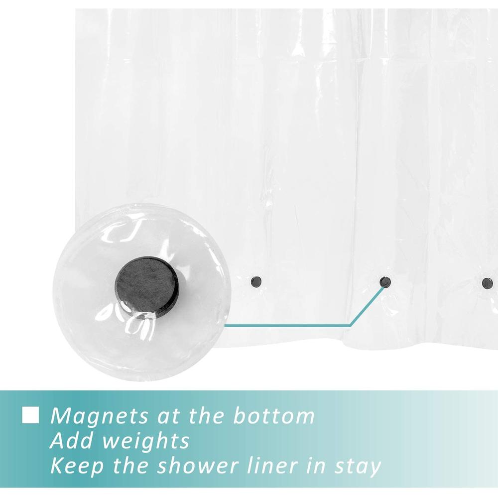 Peva shower curtain liner Deluxe  Clear 100% PEVA Shower Curtain Liner Waterproof Mildew-Free Shower Curtain 70X72"