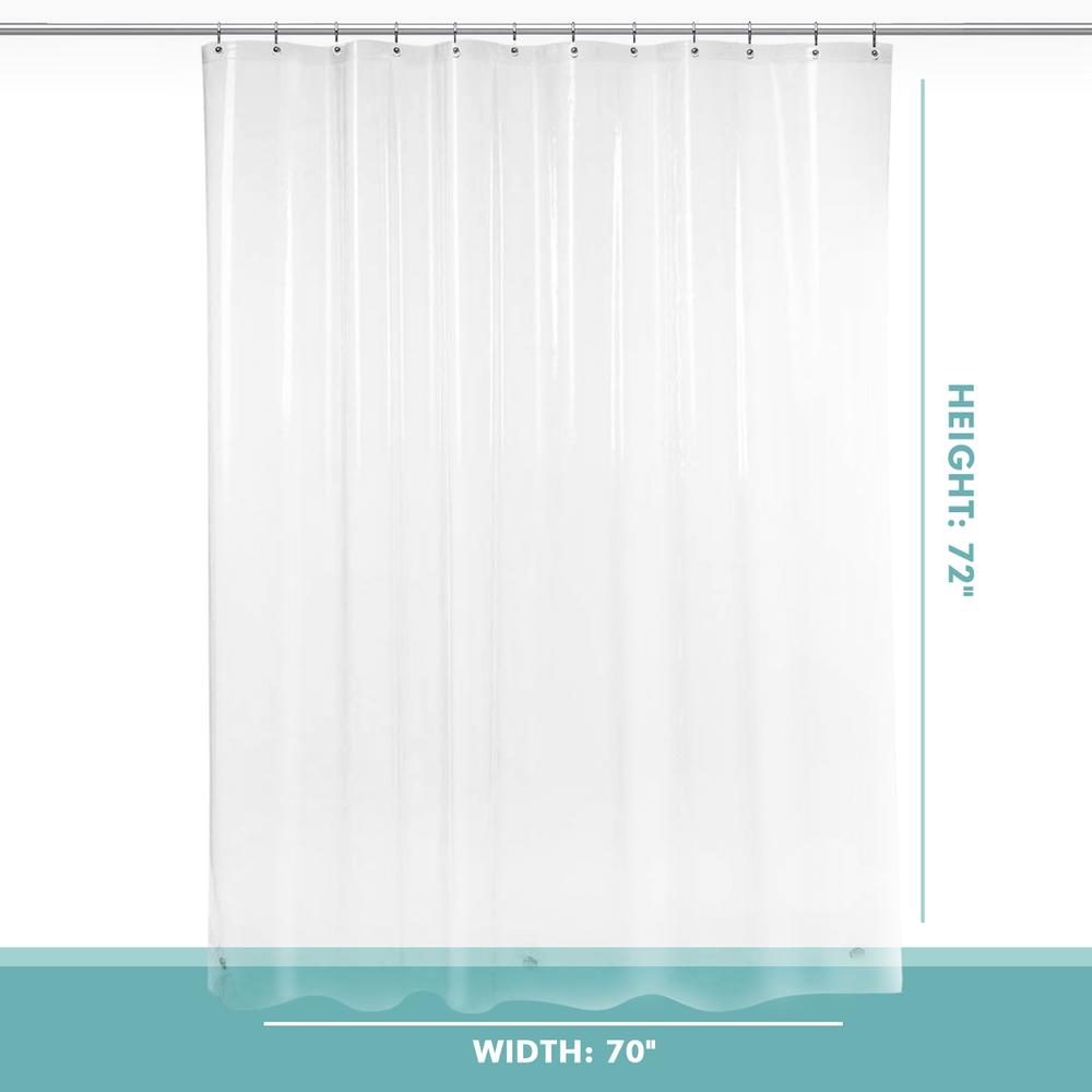 Bliss Deluxe 2 PACK Clear Heavyweight Shower Curtain Liner with Metal Grommets 70"X 72" NEW