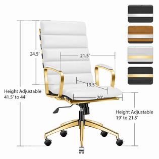 gold desk chair with arms