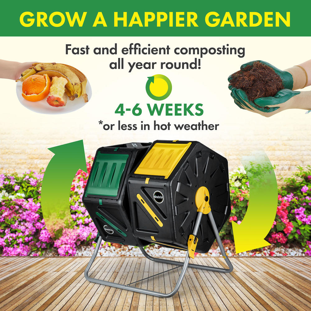 Miracle-Gro Compost Tumbler – (2 X 18.5 Gallon)