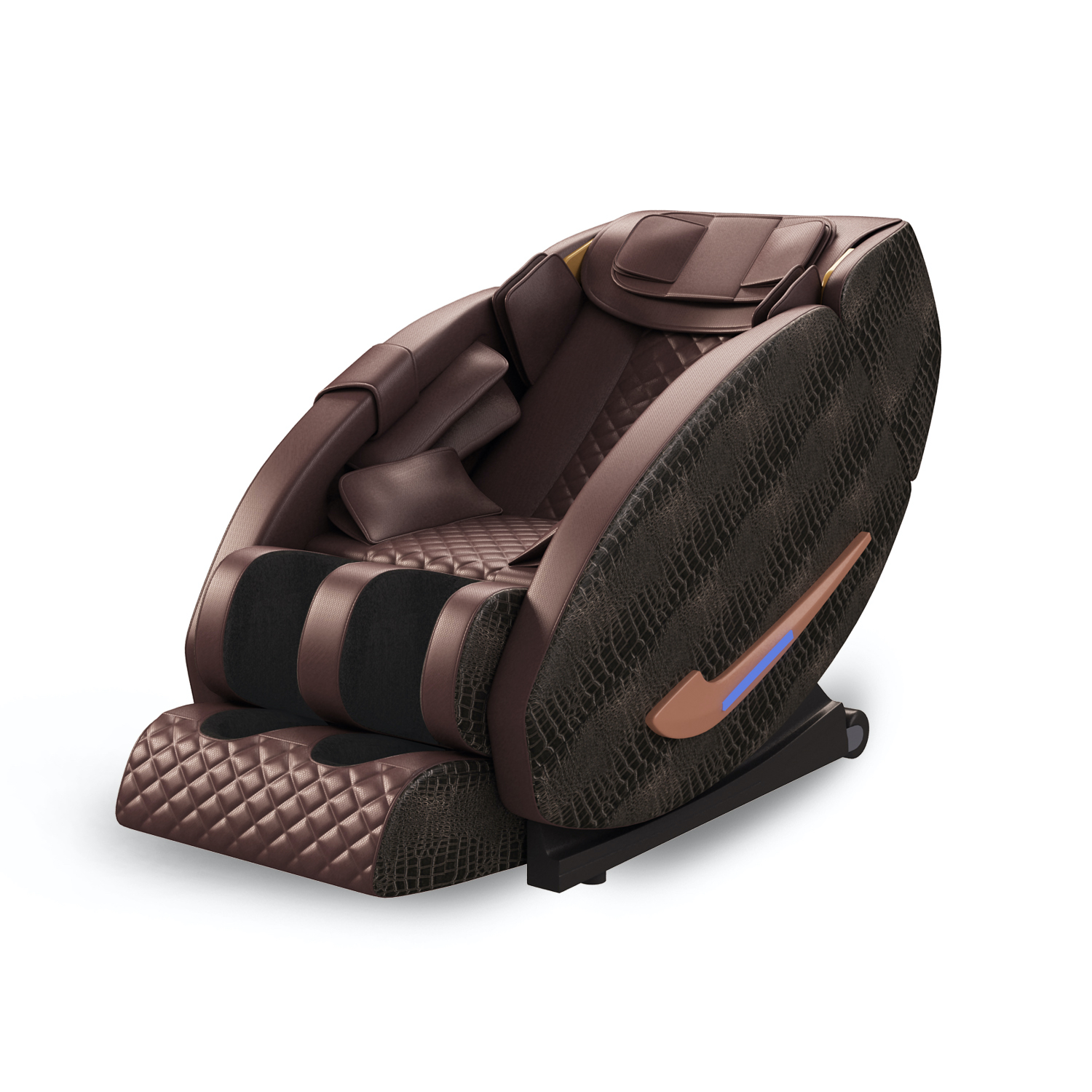 Betsy Furniture 3d Massage Chair Recliner Zero Gravity Full Body Air Bag Bluetooth Foot Roller M 206 Brown