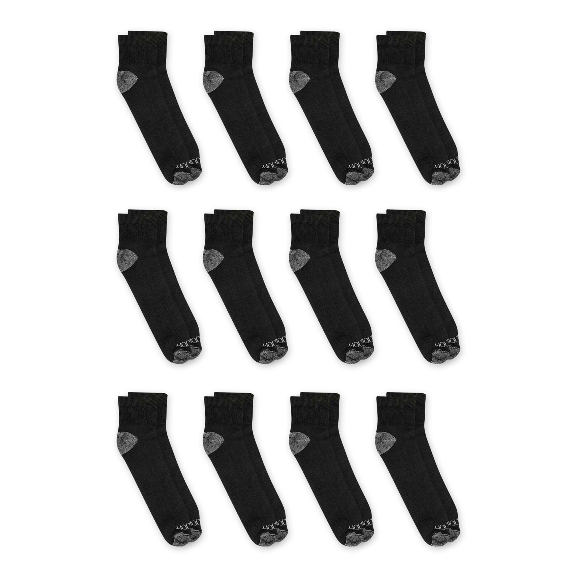 Fruit of the Loom Men's Half Cushion Dual Defense Ankle & low cut socks
