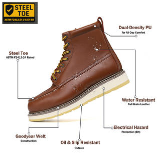 Hardcan H84992 Mens 6 inch Suretrack Steel Toe Slip  display picture 1