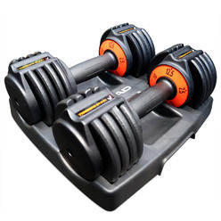 Grit Elite Gear GRIT Adjustable Dumbbells (Pair) - 2.5 to 12.5 LB - Fast Adjusting Weights - Workout Exercise, Strength Training and Fitness