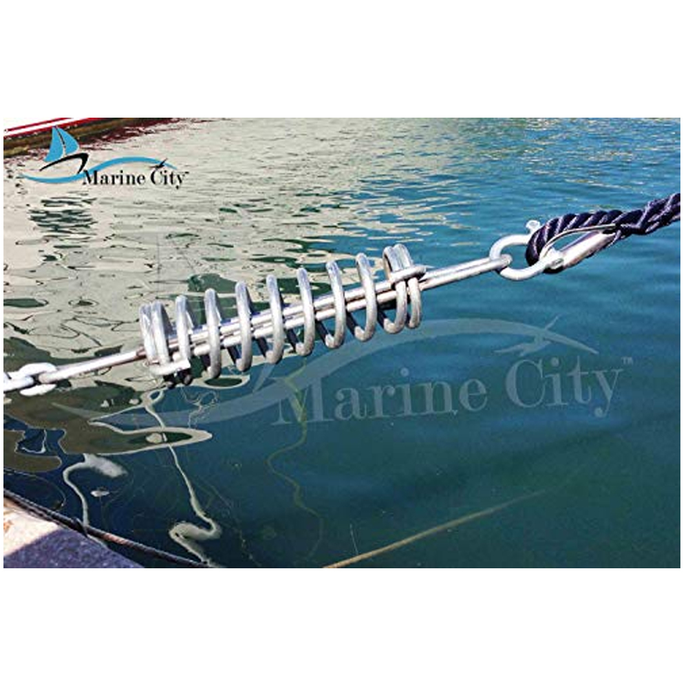 Marine City Boat Anchor Dock Line Stainless-Steel Mooring Spring 10-3/4 Inches