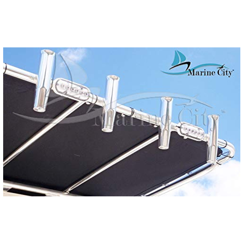 Marine City Aluminum Flared Weldon White Vinyl Insert Fishing Rod