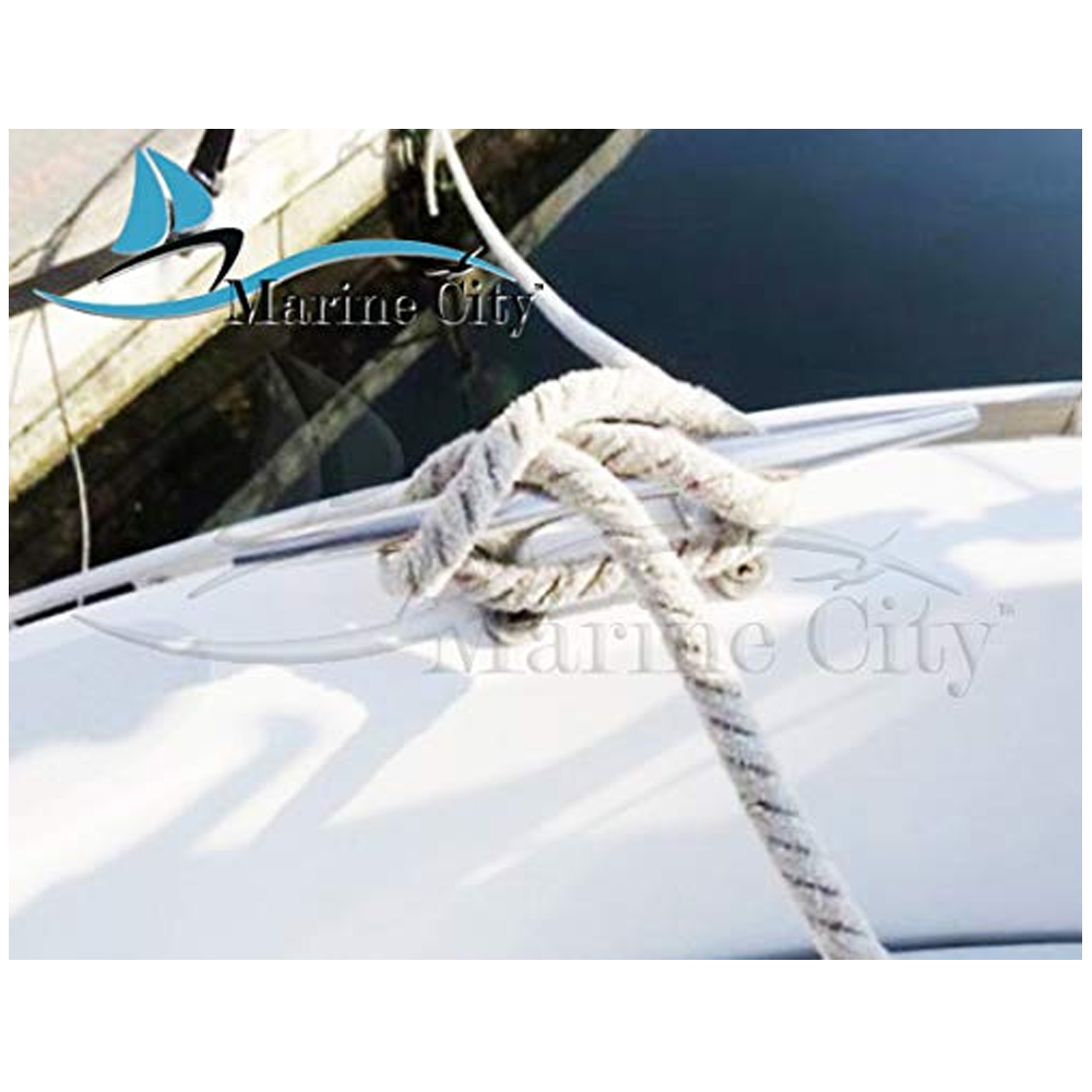 Marine City 316 Stainless Steel Marine Hollow Base Deck Mooring Rope Tie Cleat for Marine Boat Yacht Size:4 Inch (4 Pcs)