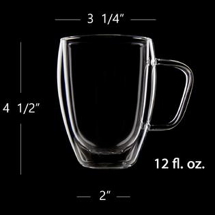 Gold Rim Glassware 350ml Clear Borosilicate Glass Coffee and Tea