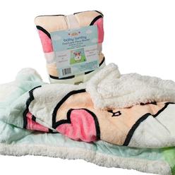 Baby Lamby Soft Plush Baby Blanket with Sherpa Back - Oversized