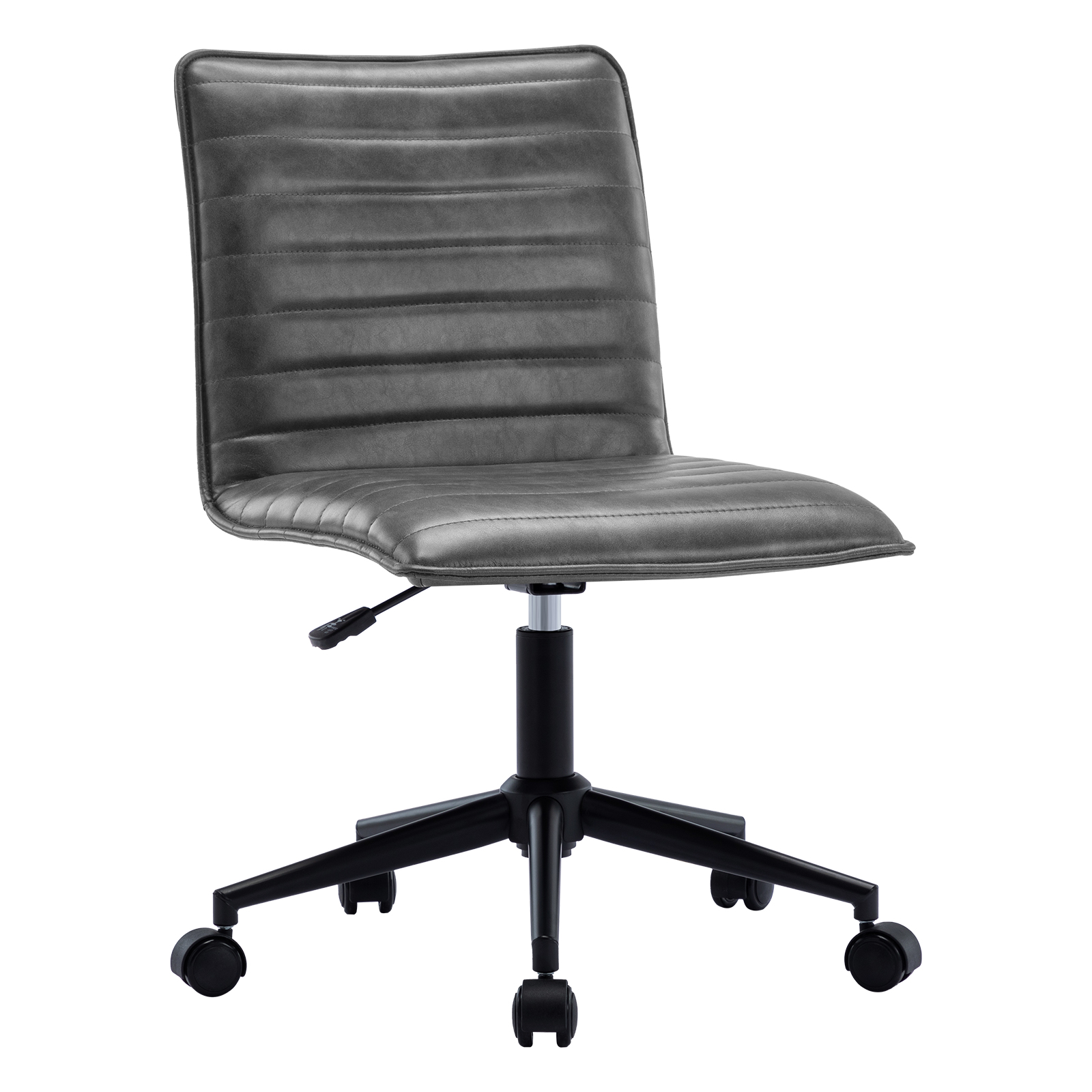 Duhome Elegant Lifestyle Leather Office, Leather Armless Office Chair