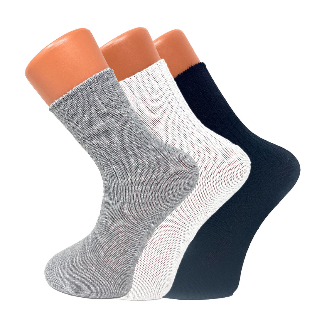 AWS/American Made Loose Fitting Crew Socks Acrylic Soft | 3 pairs