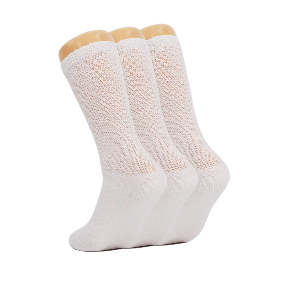 AWS/American Made Diabetic Loose Fit Non-Binding Crew Socks with Full ...
