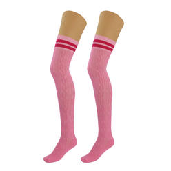 AWS/American Made 1 Pair Over Knee Thigh High Knitted Socks for Women Warm Stocking Long Boot Socks