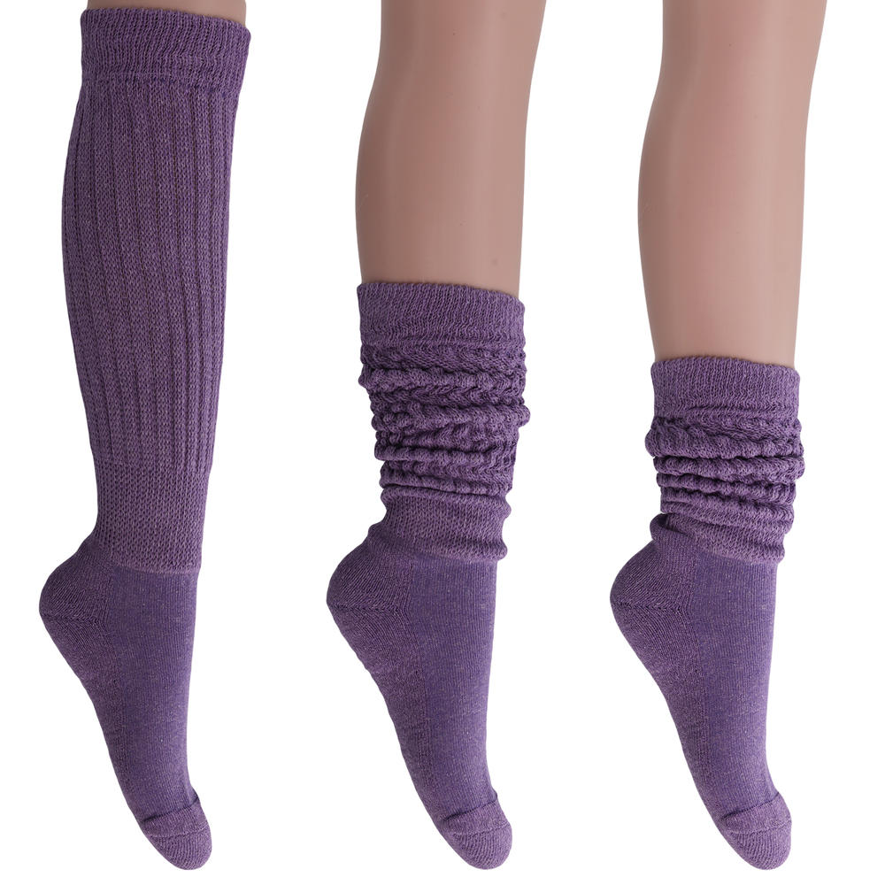 AWS/American Made Women’s Slouch Socks Cotton Slouchy Knee-High Boot ...
