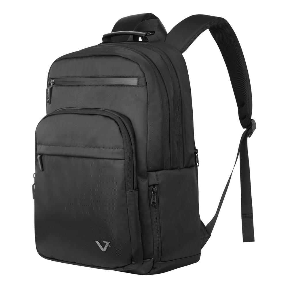 Volkano X Sphere Series Padded Lightweight Backpack with 15.6 Inch Laptop Compartment Business Slim Commute Travel Bag - Black