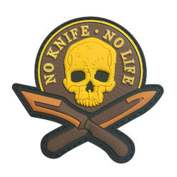 MORTHOME M Morale Patches No Knife No Life PVC 3D Military Tactical