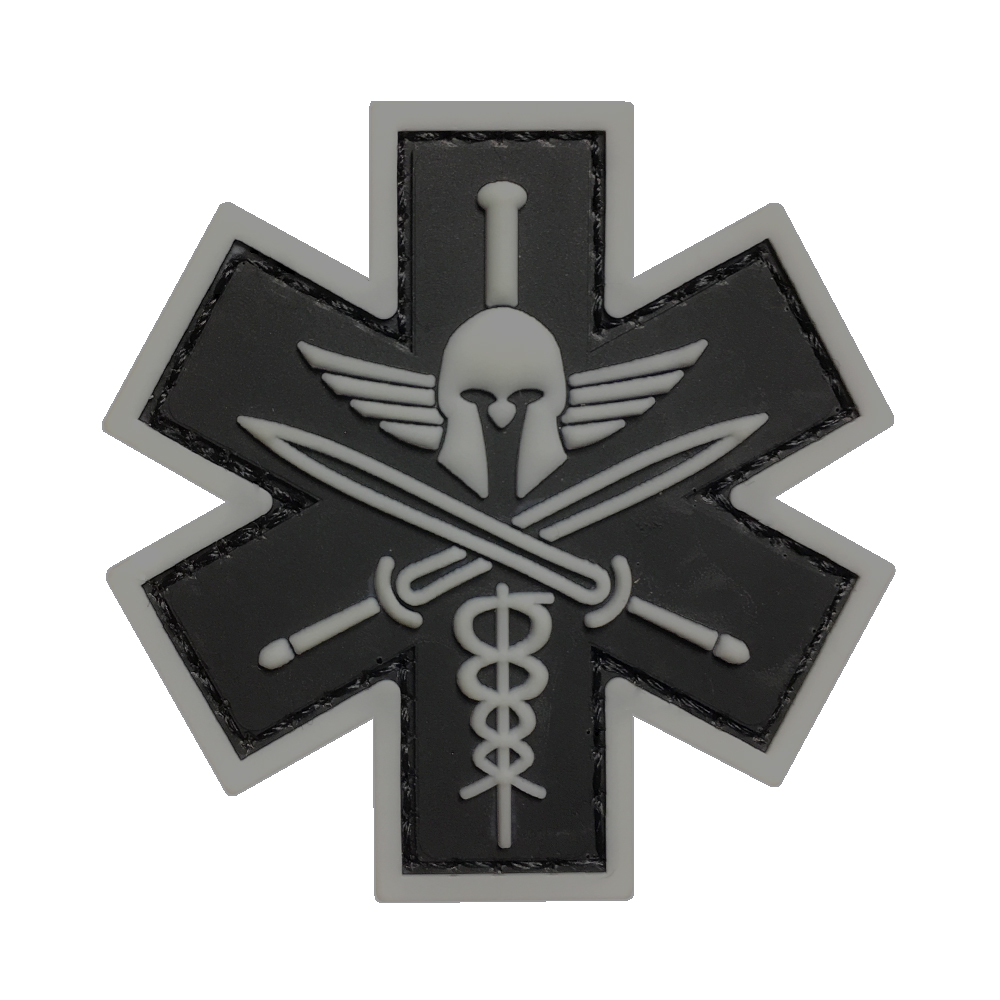 Patch Airsoft écusson Pvc Tactique Patch PVC Star Of Life Medic 60x60mm -  Pour Paintball, Airsoft, Équipement Tactique - Rouge écusson Médical Airsoft  Patch Scratch, image size:1000x1000