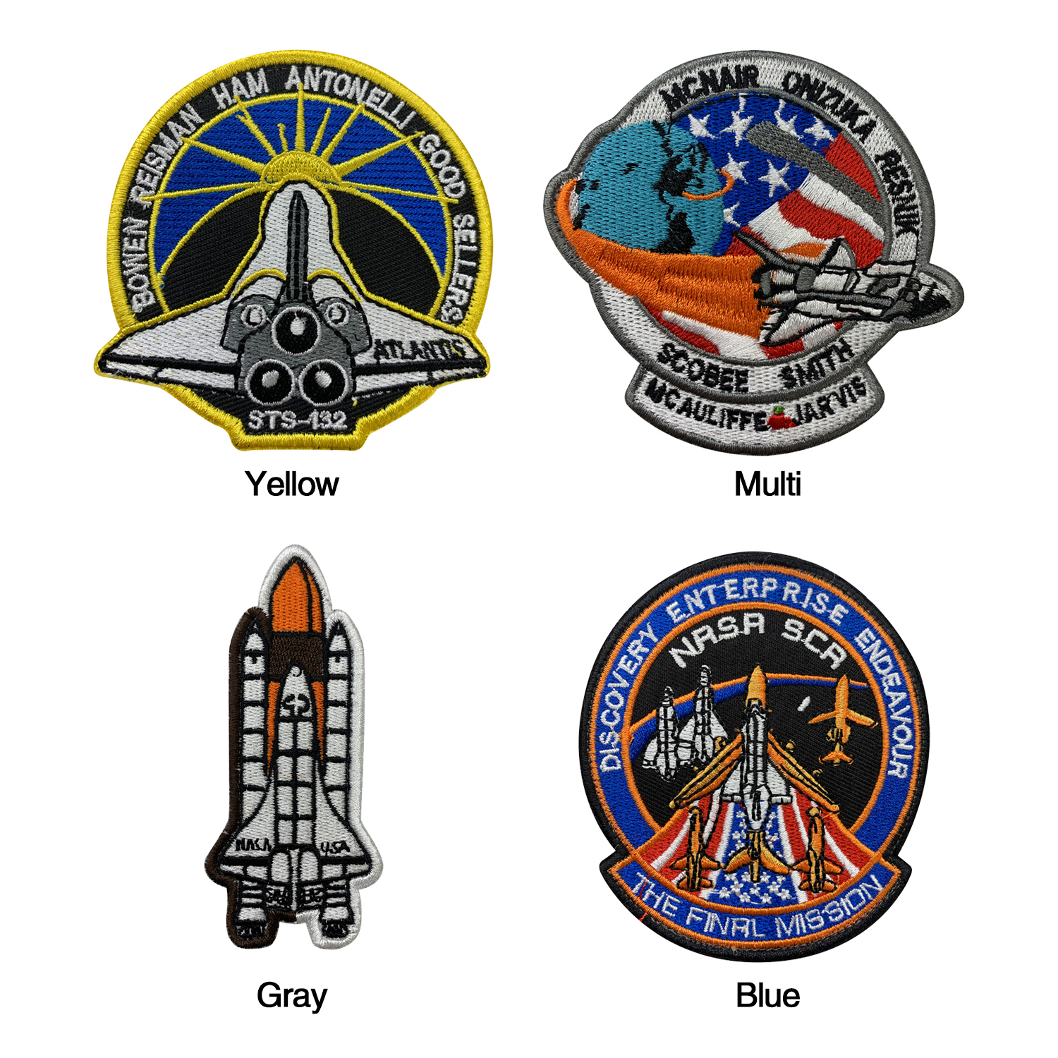 MORTHOME M NASA Space Program Fallen Heroes Patch Set Apollo Shuttle