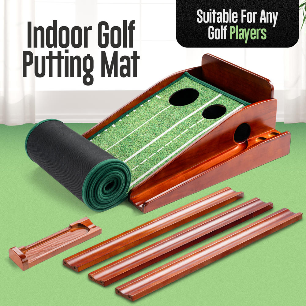 Palladium Golf Putting Mat - Indoor Golf Putting Green for Home or in The Office, with 1/2 Hole Training.