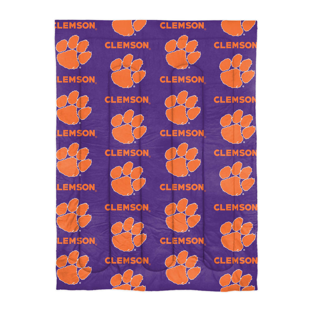 The Northwest Group NCAA Clemson TigersTwin Rotary Bed In a Bag Set
