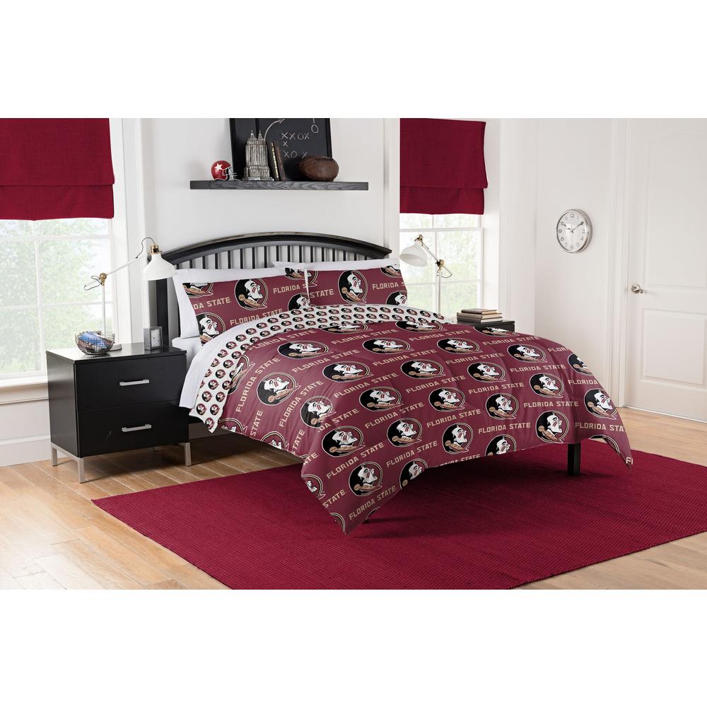 The Northwest Group NCAA Florida State Seminoles Full Rotary Bed In A Bag Set