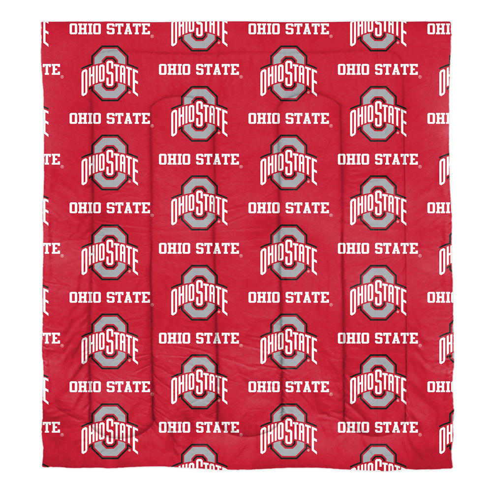 The Northwest Group NCAA Ohio State Buckeyes Full Rotary Bed In A Bag Set