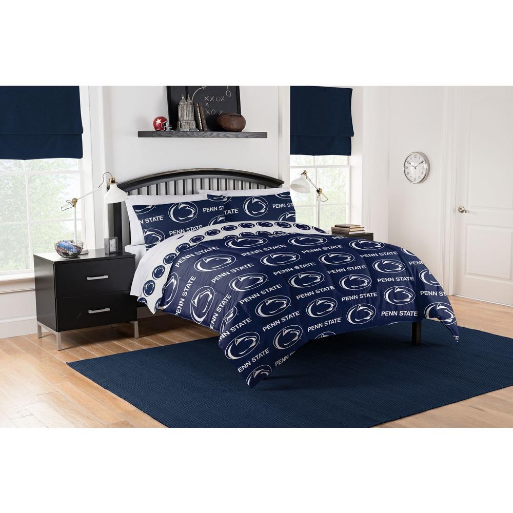 The Northwest Group NCAA Penn State Nittany Lions Full Rotary Bed In A Bag Set