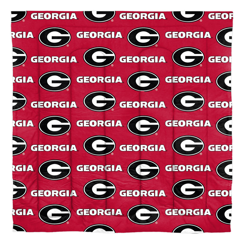 The Northwest Group NCAA Georgia Bulldogs Rotary Queen Bed In A Bag Set