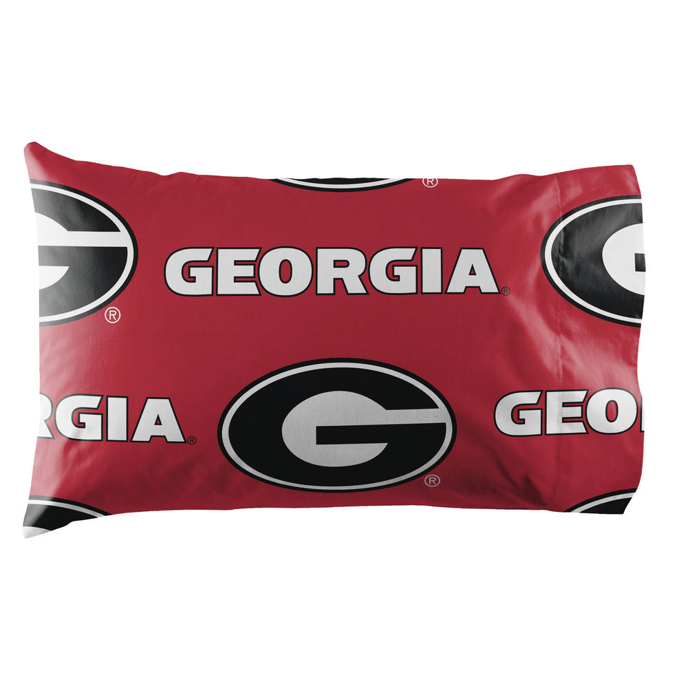 The Northwest Group NCAA Georgia Bulldogs Rotary Queen Bed In A Bag Set