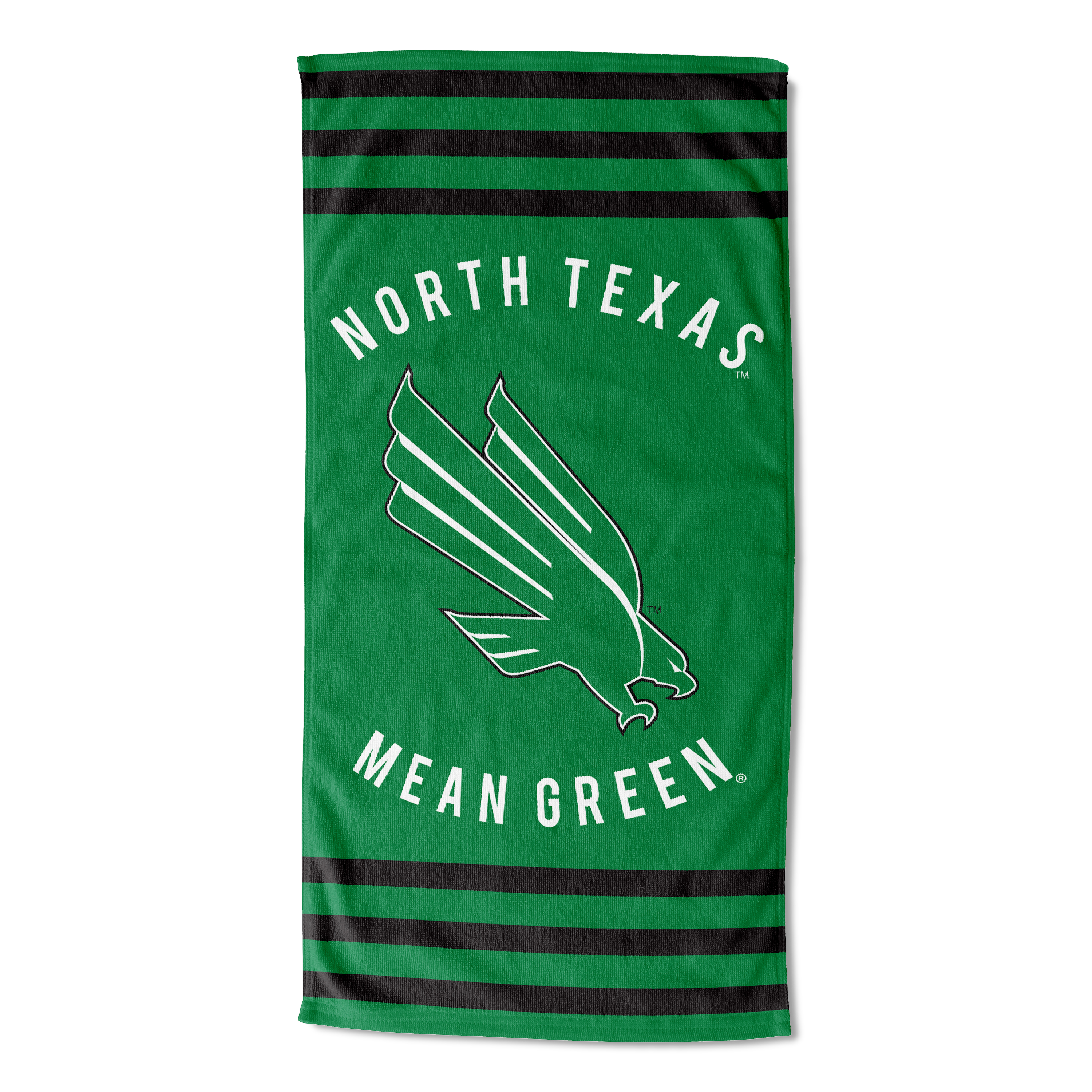 The Northwest Group NCAA North Texas Mean Green Stripes Beach Towel