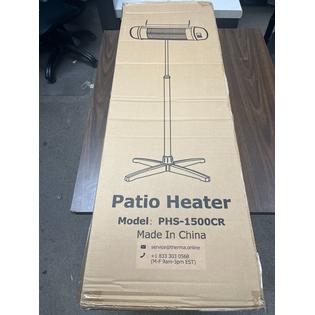 thermatronics PHS-1500CR New Outdoor Patio/Garage Heater 1500 W Watts Wall  Mountable W/ Stand + Remote