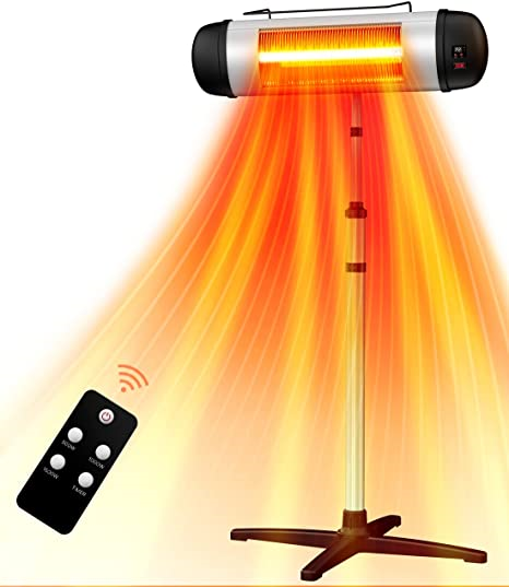 thermatronics PHS-1500CR New Outdoor Patio/Garage Heater 1500 W Watts Wall  Mountable W/ Stand + Remote