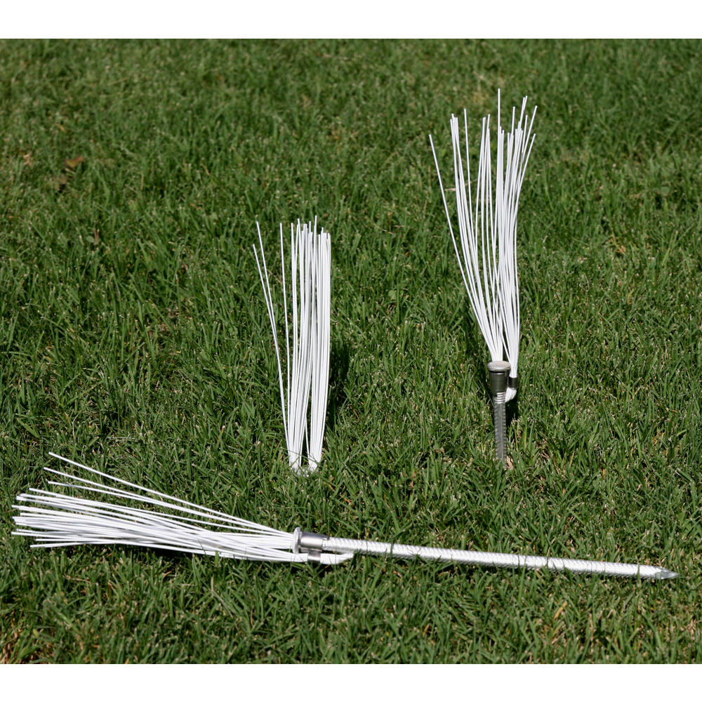 Trail Chasers 6 in. White Ground Markers - Whiskers and Stakes (10-Pack)
