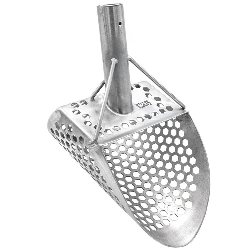 CKG 9 X 6 SAND SCOOPS METAL DETECTING SHOVEL SIFTER SCOOP STAINLESS STEEL 304 WITH HEXAGON HOLES