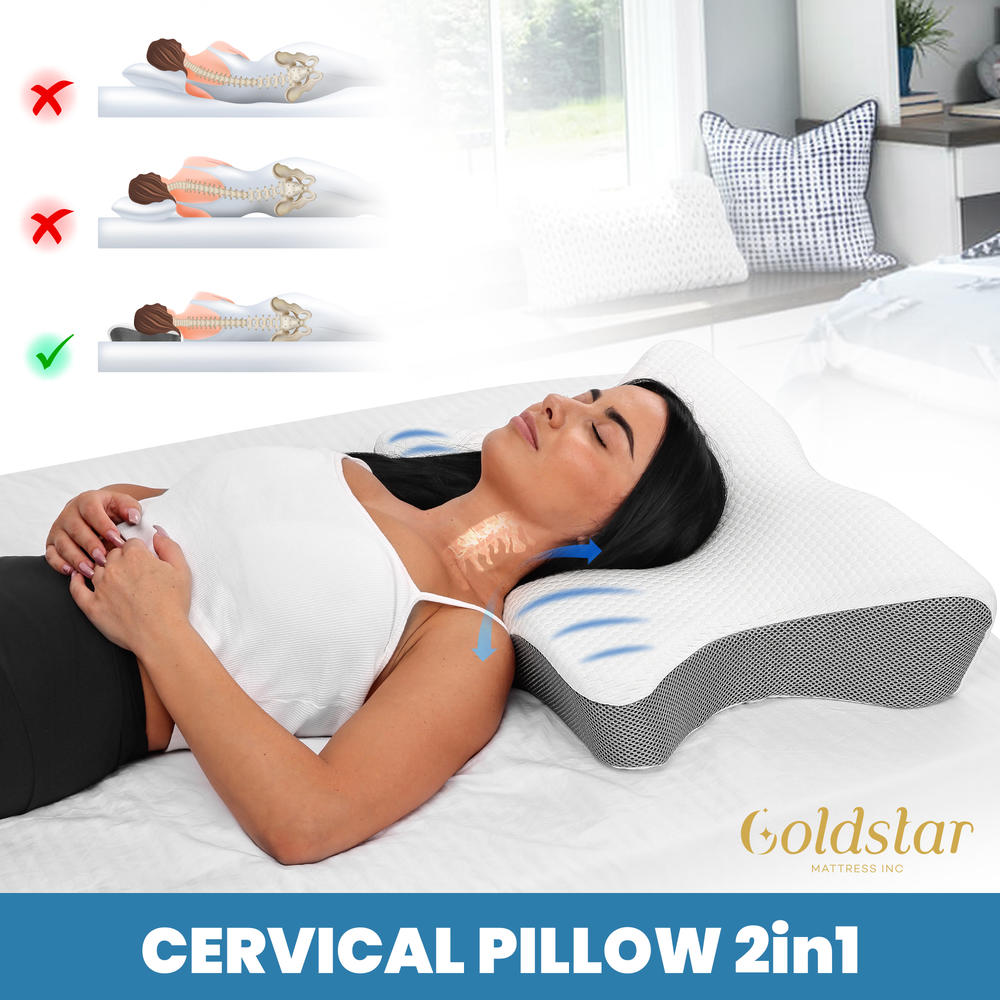 Gold Star Mattress Indulgence Cervical Memory Foam Pillow