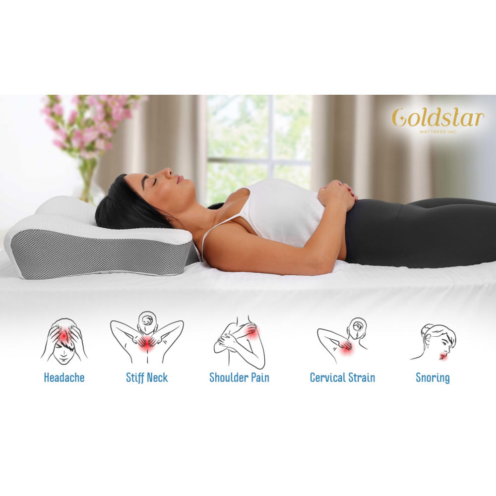 Gold Star Mattress Cervical Memory Foam Pillow