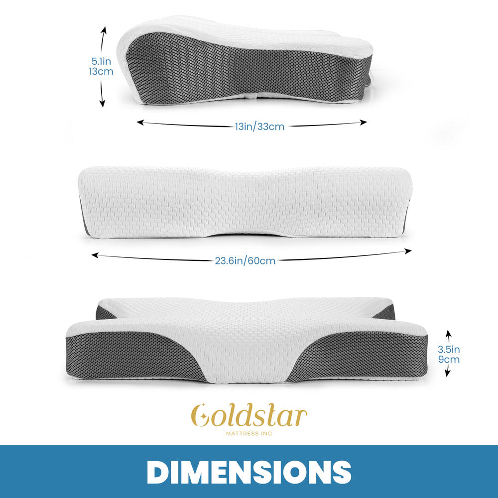 Gold Star Mattress Cervical Memory Foam Pillow