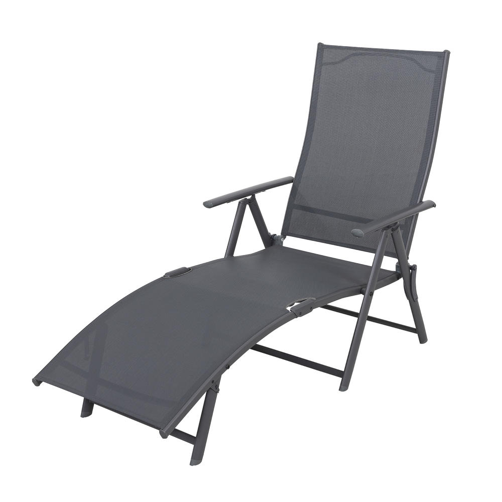 Nuu Garden Folding Chaise Lounge Chairs for Outside, Patio Lounge Chair with 6-Position Adjustable Backrest