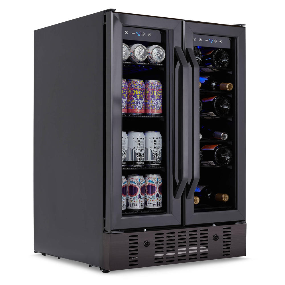 NewAir 24" Wine and Beverage Refrigerator and Cooler, 18 Bottle and 60 Can Capacity