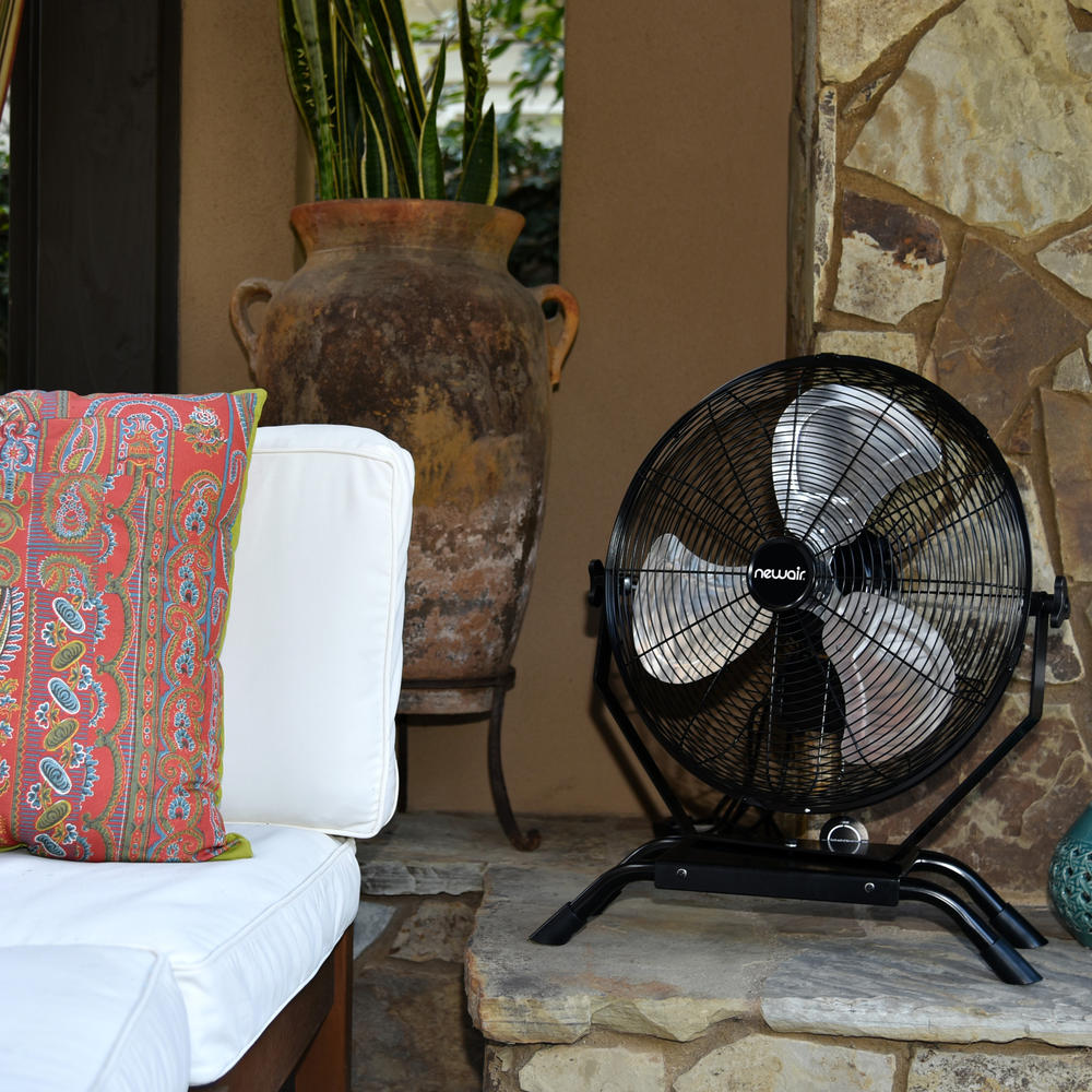 NewAir  18" Outdoor Rated 2-in-1 High Velocity Floor or Wall Mounted Fan with 3 Fan Speeds and Adjustable Tilt Head