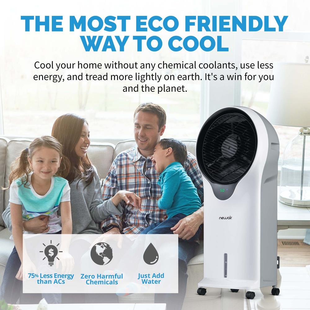 Newair Evaporative Air Cooler and Portable Cooling Fan, 470 CFM with CycloneCirculationTM and Energy Efficient Eco-Friendly Cool