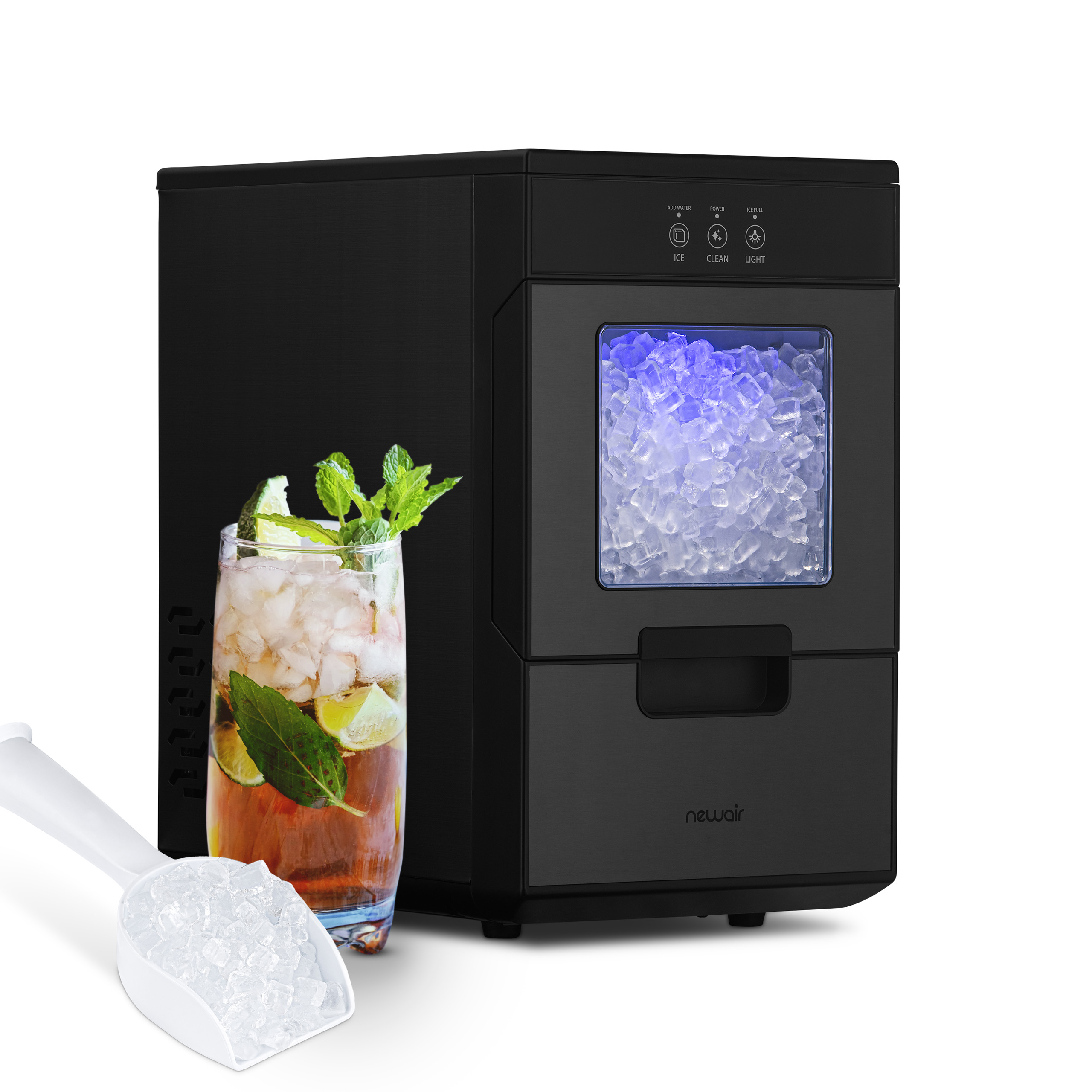 Chewable Ice Maker Countertop Nugget Ice Maker - Makes 33 Lbs Chewable ...