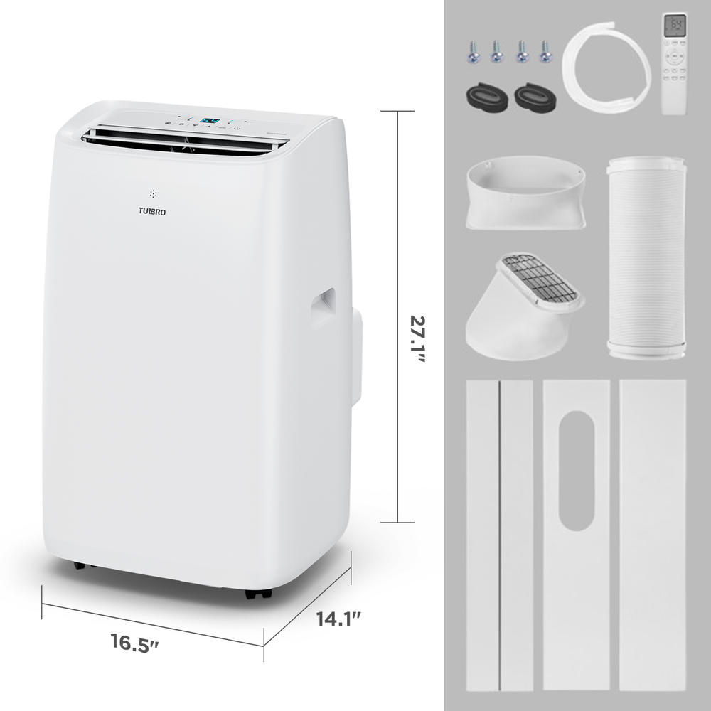 TURBRO Greenland 12,000 BTU 3-in-1 Portable Air Conditioner, Dehumidifier and Fan with Remote